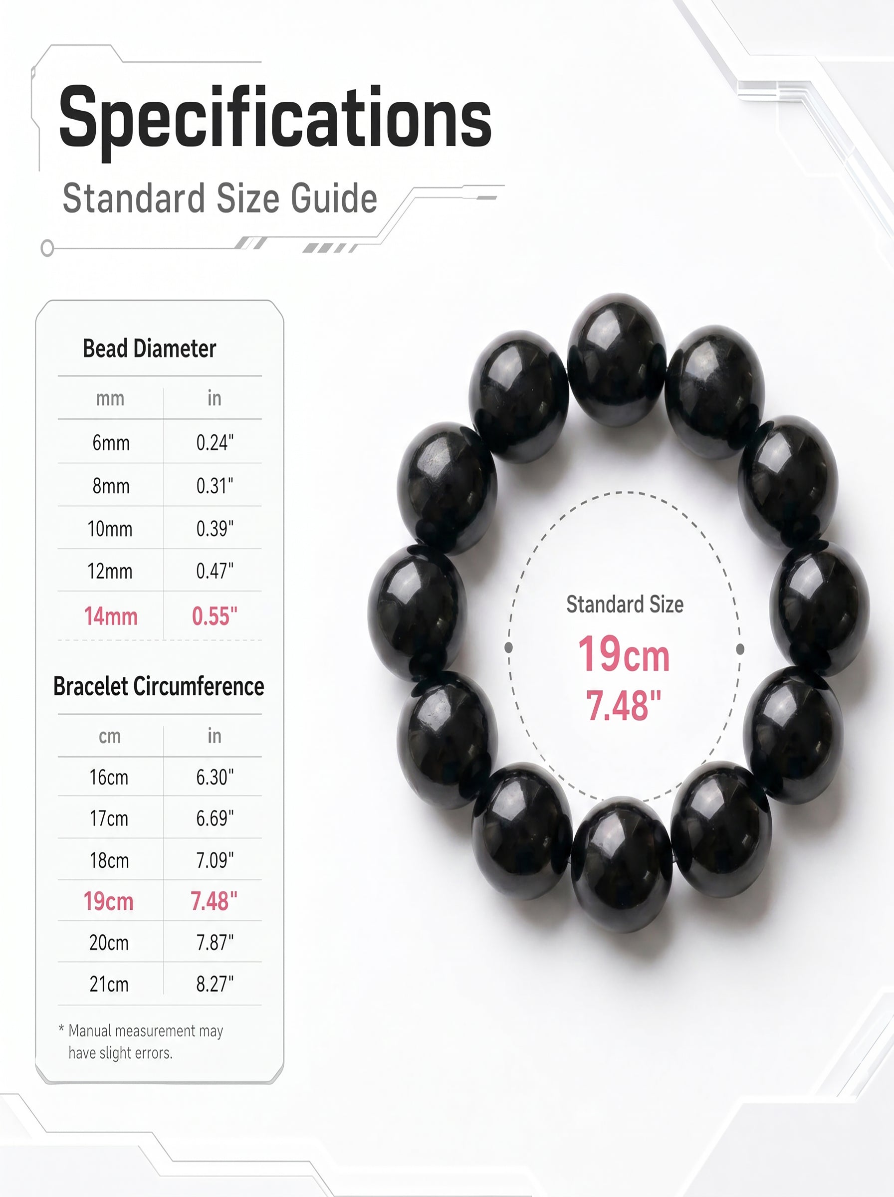 Premium Black Obsidian Beaded Bracelet | Hand-Polished Natural Gemstone Jewelry for Energy Cleansing
