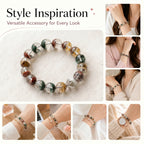 Authentic Scenic Phantom Quartz Bracelet | The "Stone of Nature" | Unique Landscape Mineral Jewelry
