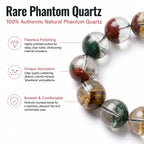 Authentic Scenic Phantom Quartz Bracelet | The "Stone of Nature" | Unique Landscape Mineral Jewelry