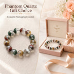 Authentic Scenic Phantom Quartz Bracelet | The "Stone of Nature" | Unique Landscape Mineral Jewelry