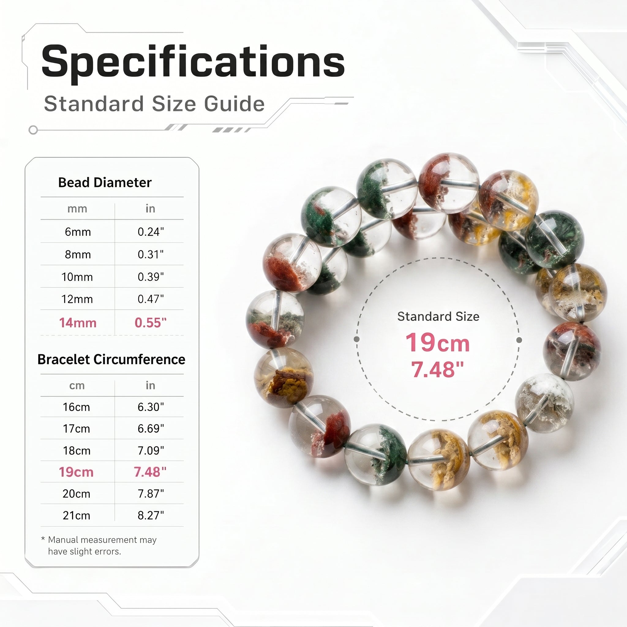Authentic Scenic Phantom Quartz Bracelet | The "Stone of Nature" | Unique Landscape Mineral Jewelry