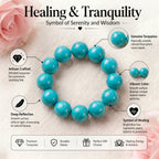 Authentic Turquoise and Clear Crystal Necklace | The "Stone of Protection" | Boho-Chic Energy Jewelry