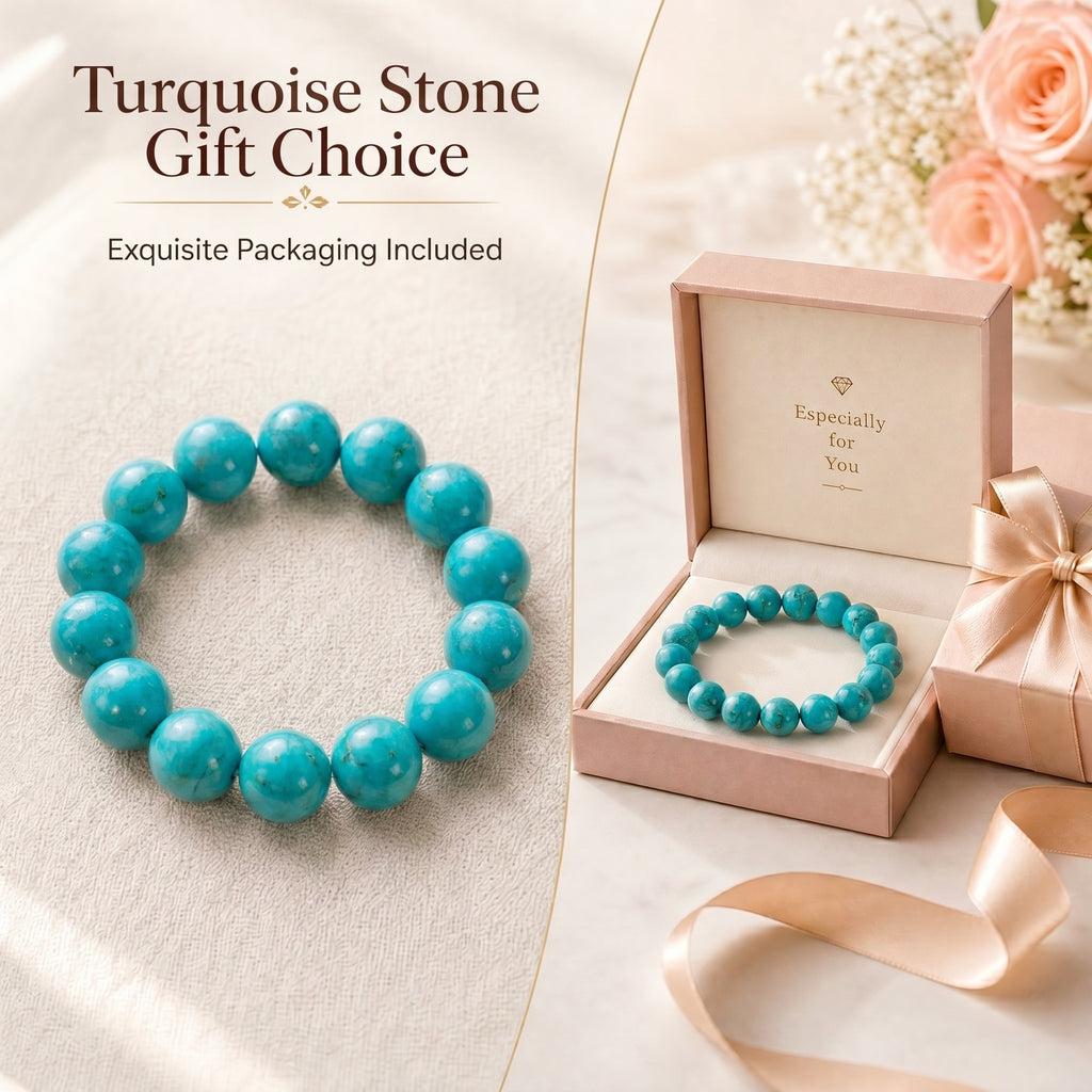 Authentic Turquoise and Clear Crystal Necklace | The "Stone of Protection" | Boho-Chic Energy Jewelry