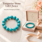 Authentic Turquoise and Clear Crystal Necklace | The "Stone of Protection" | Boho-Chic Energy Jewelry