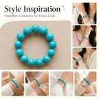 Authentic Turquoise and Clear Crystal Necklace | The "Stone of Protection" | Boho-Chic Energy Jewelry