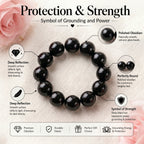 Premium Silver Sheen Obsidian Beaded Bracelet | Hand-Polished Natural Gemstone Jewelry for Focus & Balance