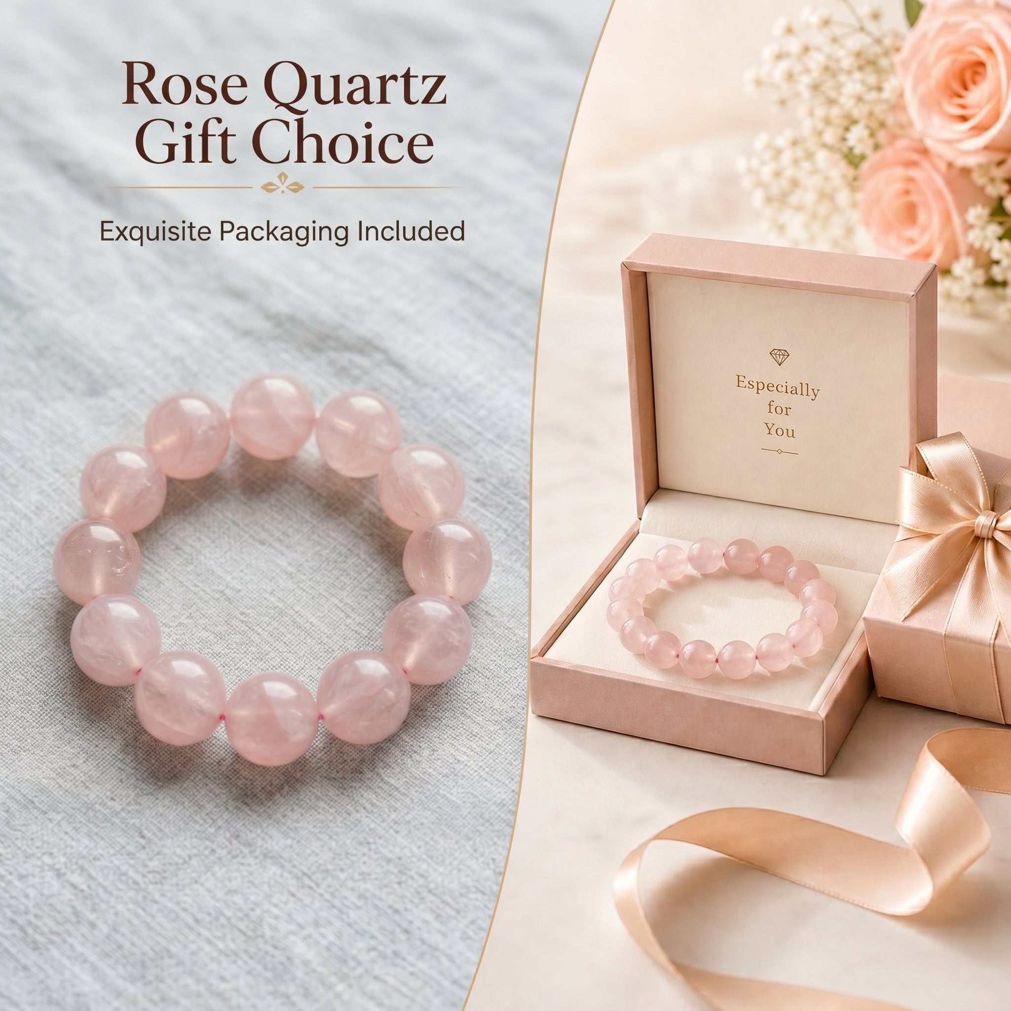 Premium Cherry Blossom Agate Beaded Bracelet | Hand-Polished Natural Gemstone Jewelry for Inner Peace & Grace