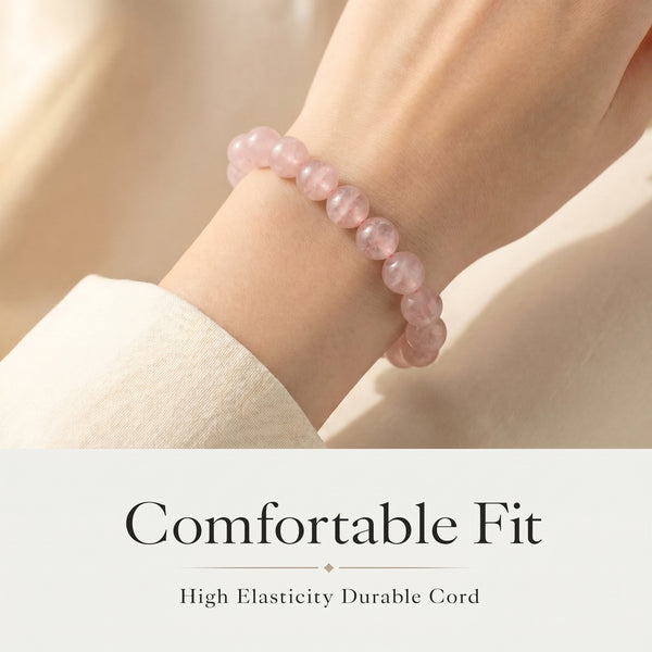 Premium Cherry Blossom Agate Beaded Bracelet | Hand-Polished Natural Gemstone Jewelry for Inner Peace & Grace
