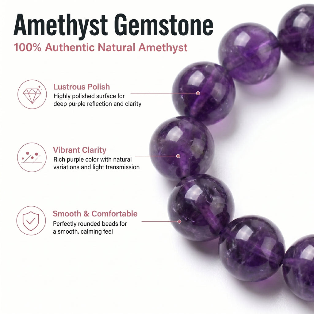 Authentic Uruguayan Amethyst Necklace | The "Stone of Wisdom" | Premium Healing Gemstone Jewelry