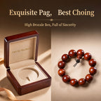Luxury Red Sandalwood Beaded Bracelet | Rare Cat’s Eye Shimmer for Refined Taste