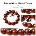 Luxury Red Sandalwood Beaded Bracelet | Rare Cat’s Eye Shimmer for Refined Taste