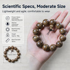 Luxury Hand-Polished Agarwood Beaded Bracelet | Oriental Zen Style for Taste & Serenity