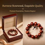 Premium Burmese Rosewood Beaded Bracelet | Traditional Craftsmanship for Refined Taste