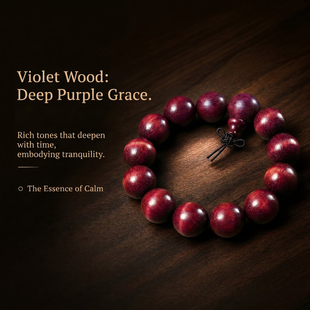Premium Violet Stone Beaded Bracelet | Traditional Hand-Crafted Gemstone Jewelry for Mindfulness