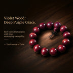 Premium Violet Stone Beaded Bracelet | Traditional Hand-Crafted Gemstone Jewelry for Mindfulness