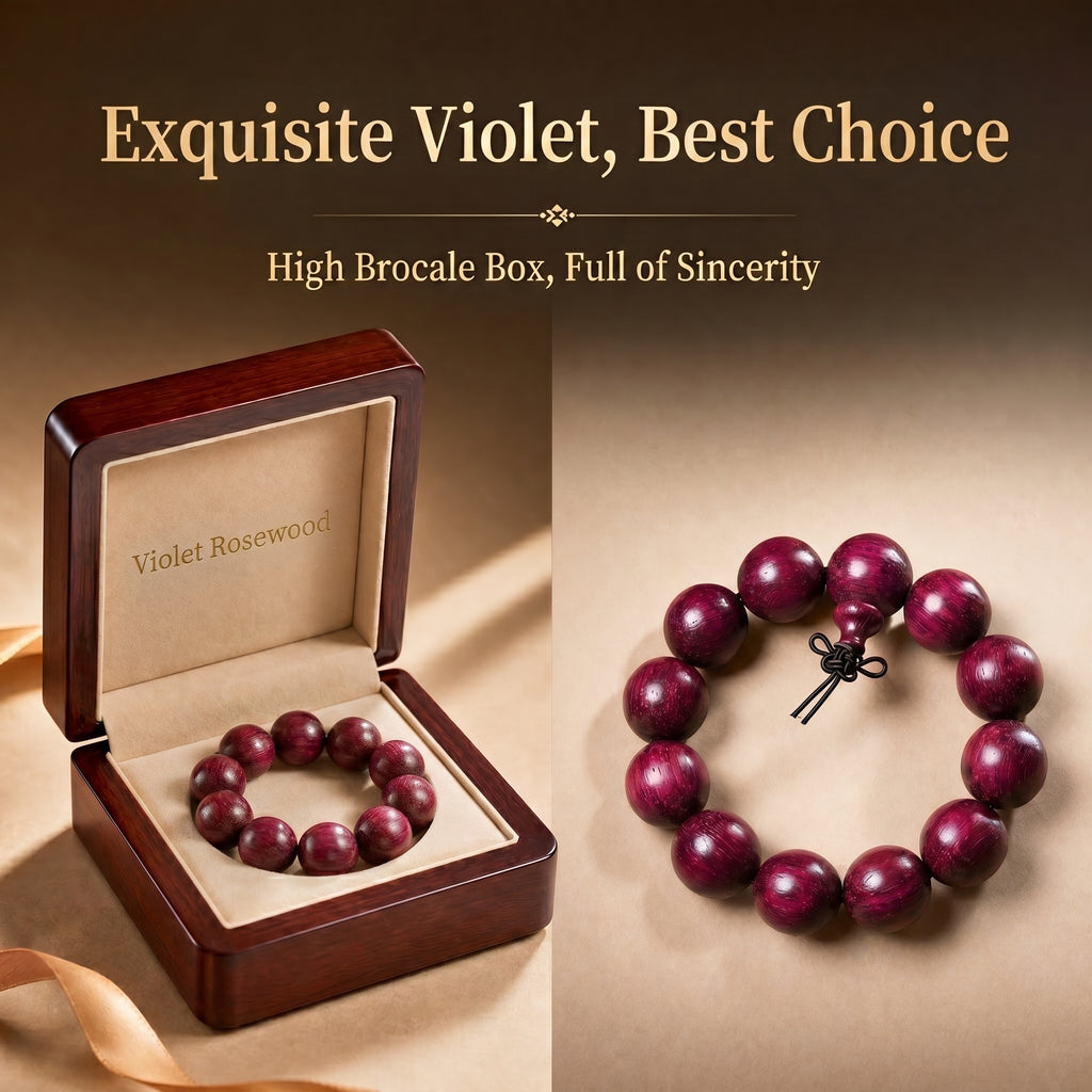 Premium Violet Stone Beaded Bracelet | Traditional Hand-Crafted Gemstone Jewelry for Mindfulness