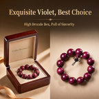 Premium Violet Stone Beaded Bracelet | Traditional Hand-Crafted Gemstone Jewelry for Mindfulness