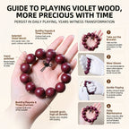Premium Violet Stone Beaded Bracelet | Traditional Hand-Crafted Gemstone Jewelry for Mindfulness