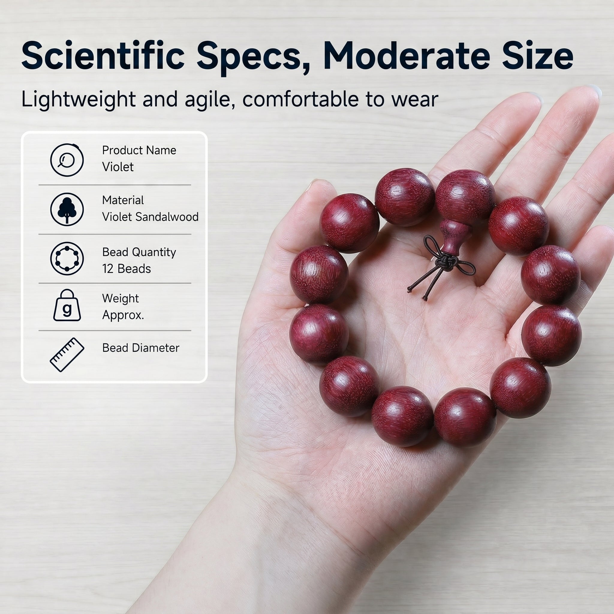 Premium Violet Stone Beaded Bracelet | Traditional Hand-Crafted Gemstone Jewelry for Mindfulness