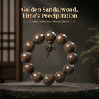 Luxury Golden Silk Rosewood Beaded Bracelet | Oriental Aesthetic Jewelry for Mindfulness