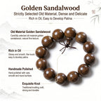 Luxury Golden Silk Rosewood Beaded Bracelet | Oriental Aesthetic Jewelry for Mindfulness