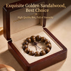 Luxury Golden Silk Rosewood Beaded Bracelet | Oriental Aesthetic Jewelry for Mindfulness