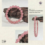 Premium Pink Rabbit Hair Quartz Beaded Bracelet | Hand-Polished Natural Gemstone Jewelry for Softness & Grace