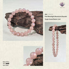 Premium Peach Moonstone Beaded Bracelet | Hand-Polished Natural Gemstone Jewelry for Inner Peace & Grace