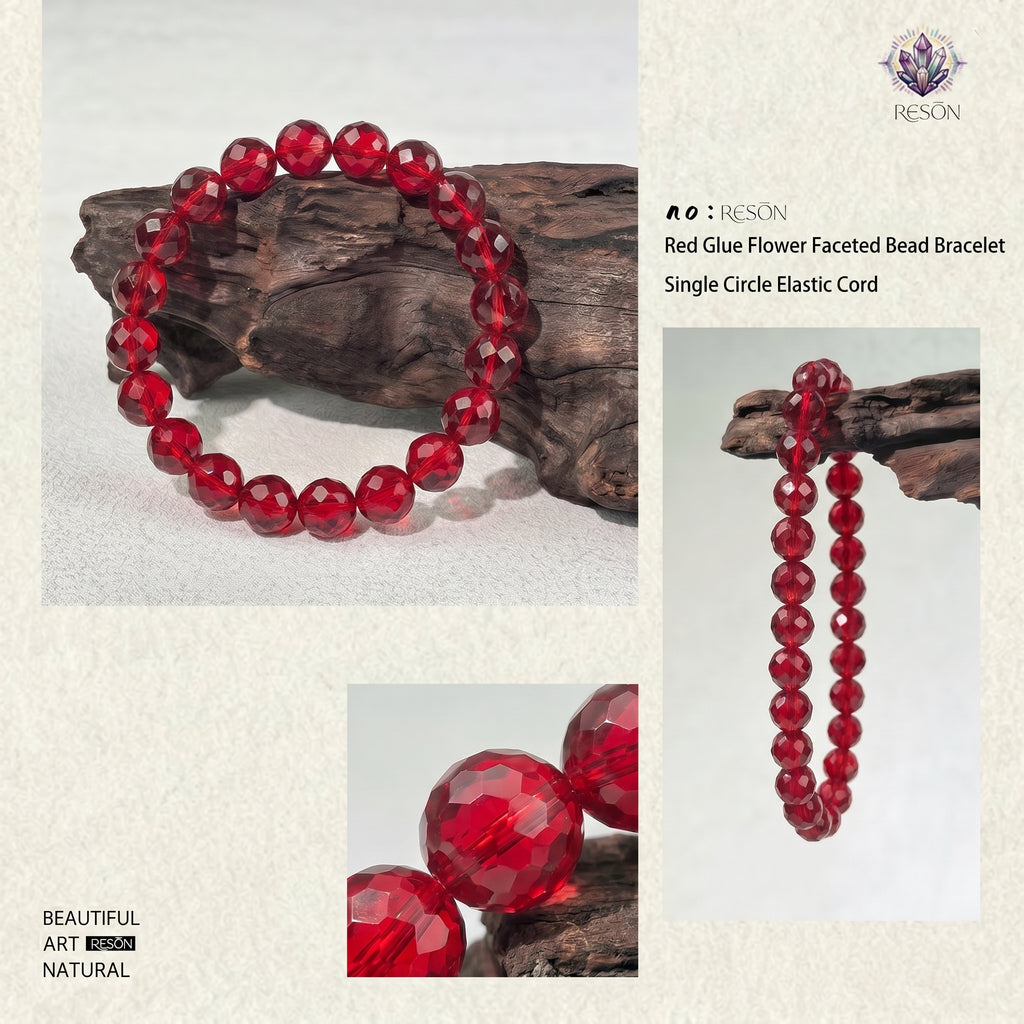 Premium Red Fire Quartz Beaded Bracelet | Hand-Polished Natural Gemstone Jewelry for Abundance & Passion