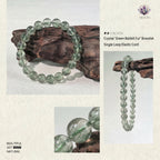 Authentic Green Rabbit Hair Quartz Bracelet | The "Stone of Vitality" | Unique Healing Crystal Jewelry