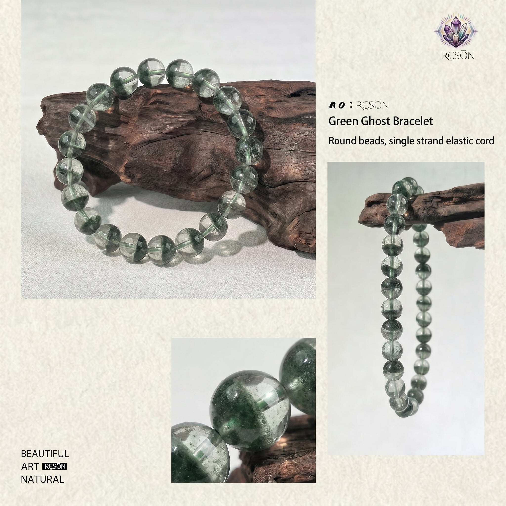 Authentic Green Phantom Quartz Bracelet | The "Money Magnet" | Unique Healing Crystal Jewelry