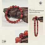 Premium Nanhong Agate Beaded Bracelet | Hand-Polished Natural Gemstone Jewelry for Elegance & Harmony