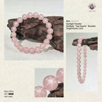 Premium Star Rose Quartz Beaded Bracelet | Hand-Polished Natural Gemstone Jewelry for Attraction & Inner Peace