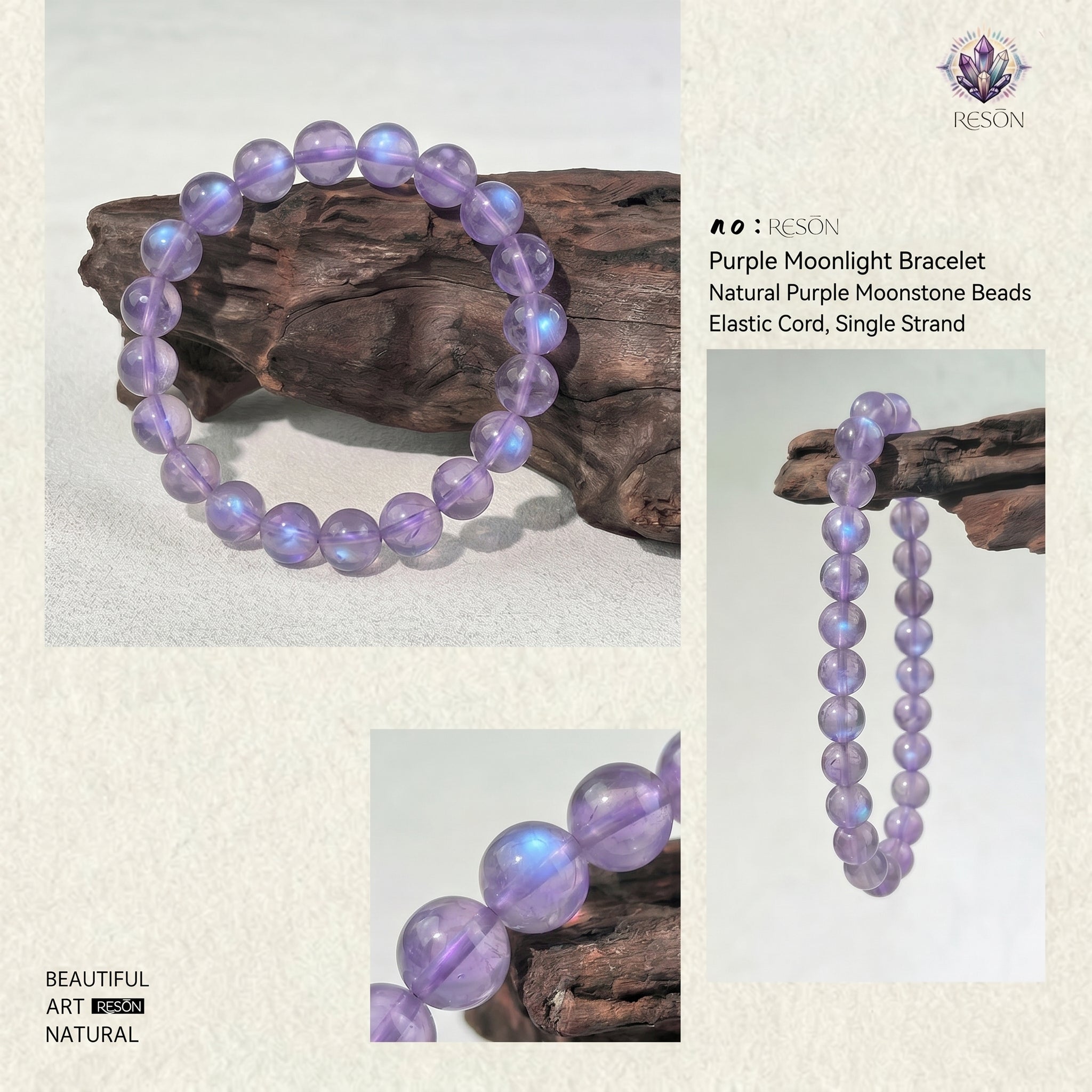 Authentic Amethyst Bracelet with Moonlight Glow | The "Stone of Spirituality" | Unique Healing Crystal Jewelry