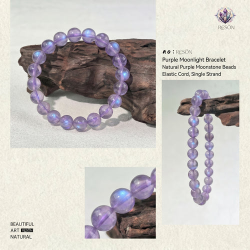 Authentic Amethyst Bracelet with Moonlight Glow | The "Stone of Spirituality" | Unique Healing Crystal Jewelry