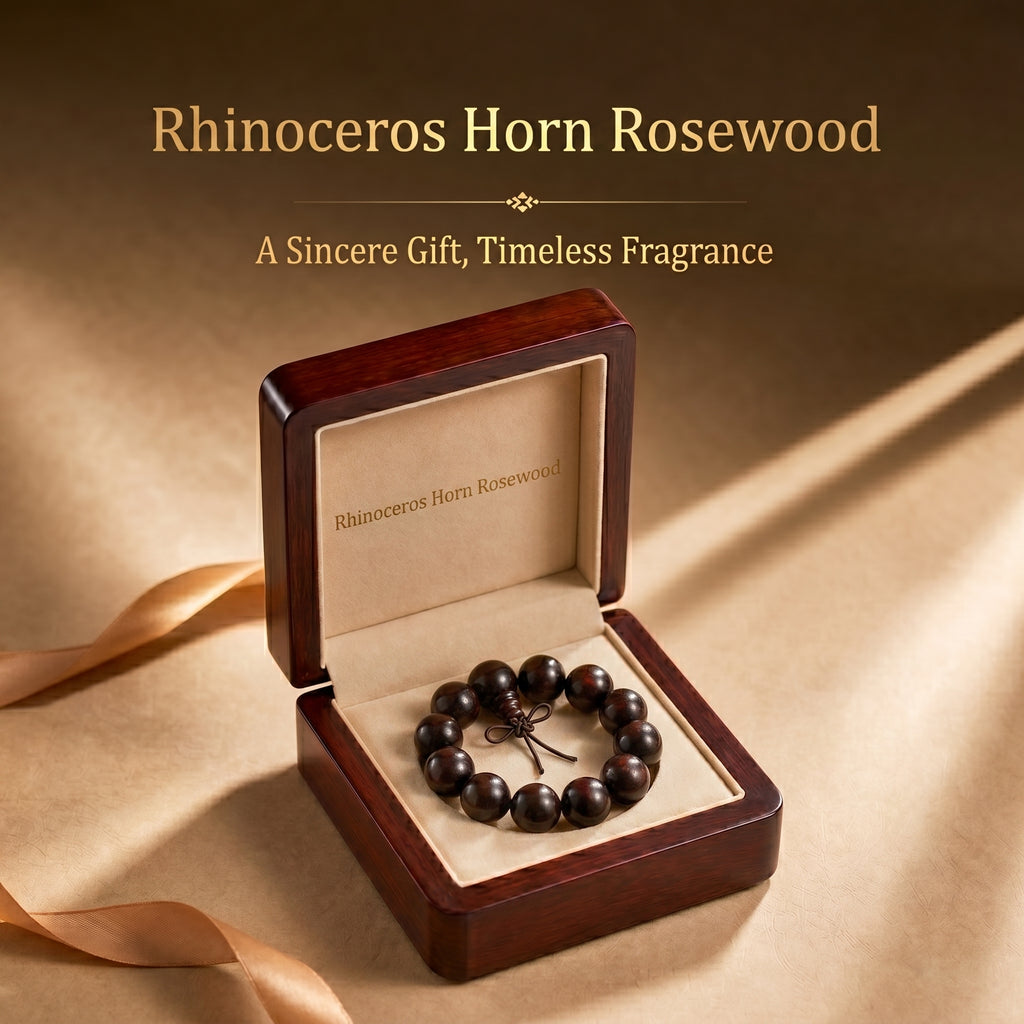 Artisan-Crafted Red Sandalwood & Horn Beaded Bracelet | Refined Oriental Heritage Jewelry