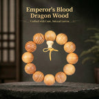 Luxury Royal Dragon Wood Beaded Bracelet | Hand-Polished Heritage Jewelry for Mindfulness