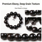 Luxury Ebony Beaded Bracelet | Minimalist Oriental Aesthetic for Refined Taste