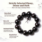 Luxury Ebony Beaded Bracelet | Minimalist Oriental Aesthetic for Refined Taste