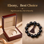 Luxury Ebony Beaded Bracelet | Minimalist Oriental Aesthetic for Refined Taste
