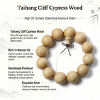 Luxury Ancient Cliff Cypress Beaded Bracelet | Rare Aromatic Wood for Mindfulness & Style