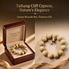 Luxury Ancient Cliff Cypress Beaded Bracelet | Rare Aromatic Wood for Mindfulness & Style