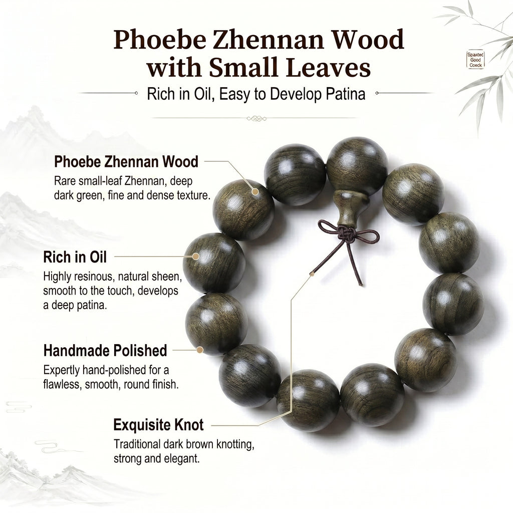 Luxury Ancient Phoebe Beaded Bracelet | Hand-Polished Millennium-Aged Wood for Serenity & Mindfulness