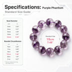 Authentic Purple Phantom Quartz Bracelet | The "Phantom Crystal" | Unique Healing Gemstone Jewelry