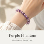 Authentic Purple Phantom Quartz Bracelet | The "Phantom Crystal" | Unique Healing Gemstone Jewelry