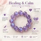 Authentic Amethyst Bracelet with Moonlight Glow | The "Stone of Spirituality" | Unique Healing Crystal Jewelry