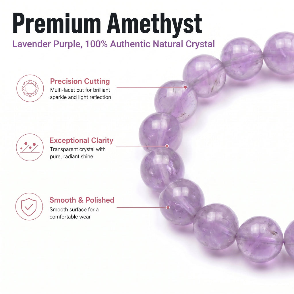 Authentic Lavender Amethyst Necklace | The "Stone of Serenity" | Minimalist Healing Gemstone Jewelry