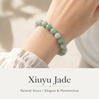 Authentic Xiuyan Jade Bracelet with Crystal Accents | The "Stone of Vitality" | Modern Boho-Chic Jewelry