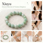 Authentic Xiuyan Jade Bracelet with Crystal Accents | The "Stone of Vitality" | Modern Boho-Chic Jewelry