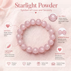 Premium Star Rose Quartz Beaded Bracelet | Hand-Polished Natural Gemstone Jewelry for Attraction & Inner Peace